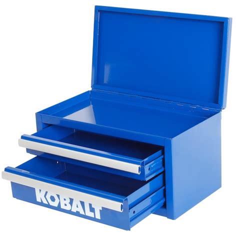 kobalt mini 10.83-in 2-drawer blue steel tool box|kobalt mini blue tool box.